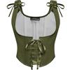 SCARLET DARKNESS Women Renaissance Corset Lace-up Underbust Corset Top Vintage Medieval Bustier
