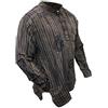 SHOPOHOLIC FASHION Camicia da Uomo a Righe StoneWashed Leggera Stile Hippie da Nonno, Marrone, 4XL
