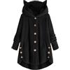 Generico Cappotto invernale da donna, giacche e cappotti in pile da donna - Giacche Shaggy con cappuccio e bottoni - Felpa con cappuccio in pile, caldi capispalla oversize per donna inverno all'aperto
