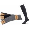 DAC Calze Alpaca Unisex maglia liscia, corto o lungo - Smooth alpaka 3 Paia