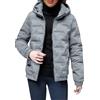 Cocila Cappotto Invernale Spesso in Flanella con Cappuccio da Donna Giubbotto Baseball Americano (Blue M) Giubbino Primavera Giacca Jeans Donna Imbottita Primavera Parka Invernali Invernale
