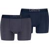 Levi's Optical Illusion Boxer Briefs, Blu/Marrone, XL (Pacco da 2) Uomo