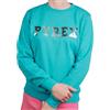 PYREX ORIGINAL - Felpa Girocollo da Donna in Cotone, Polsini Elasticizzati, Logo Frontale Riflettente - Art.45163 (Menta, L)