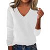 Generico Maglione Donna Invernale Maglioni Donna Invernali Scollo a V Particolari Maglioncini Lana Golf Pesante Maglie Curvy Morbido Oversize Caldo Mohair Sweater Pullover Tops Abbigliamento 12#bianco L