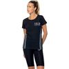 LOTTO homewear Pigiama Donna Estivo, Corto Mezza Manica e Pantaloncino, Completo Sportivo Donna 100% Cotone (IT, Testo, L, Regular, Regular, Nero Pantalone Aderente)