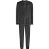 El Búho Nocturno Pigiama Uomo Invernale Natalizio - Flanella Cotone 100% Aperto Davante Bottoni/Pile Pesante Polare Velluto Righe - Caldo Due Pezzi Tasche Taglie Forti, 80% COT. 20% Pol, Grigio, M