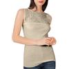 EGI Canotta Intima Donna a Costine in Lana Merinos e Microfibra - Canottiera a Spalla Larga con Pizzo, Sottogiacca Elegante, Morbida, Calda e Leggera Termica Invernale Made in Italy