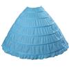 BEAUTELICATE Sottogonna Petticoat Donna Gonna Lunga 6 Cerchio Crinolina Rockabilly Vintage Sottoveste per Vestito Abito da Sposa Anni 50 Bianca Nera