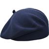 Melegari Berretto Basco Donna | 100% Cotone | Sofia Beret | Primavera Estate (IT, Numero, 55, 59, Blu)