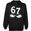 MAGLIERIA CONFORTI Felpa con Cappuccio Six Seven 6 7 Meme Brain Rot Sweatshirt Taglia Unisex Adulti Bianca o Nera Uomo Donna