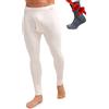 Merino.tech Pantaloni Termici Lana Merino Uomo Intimo + Calzini (X-Large, 250 Natural Merinos)