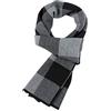 WANYING Sciarpa Uomo Giovane Autunno Inverno 6% Lana Morbido Business 180 × 30 cm a Righe a Quadri
