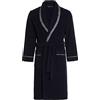 R Revise Revise Accappatoio uomo - Vestaglia - Elegante - Caldo - RE-400, Collare blu scuro C1, L