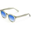 X-LAB XLAB 8004 Occhiali da sole stile moscot, 48mm, Verde/Azzurro Sfumato, Unisex