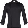Siry Work Giacca Uomo per Cuoco Chef Augustin Giblor's in Cotone Elasticizzato vestibilità Slim Fit, Abbottonatura Doppio Petto con Bottoni Automatici Nascosti e Collo alla Coreana (NERO-XL)
