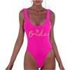 Generico Costume Bride Costumi da Bagno Donna Costume Team Bride Bikini Bride to be Addio al Nubilato Addio al Nubilato Costume da Bagno Costumi da Bagno Donna Bikini, 19-Hot Pink, L