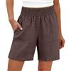 hehiy Pantaloncini da Donna Larghi Lino Pantaloni Corti con Tasche Casual Shorts Elastico in Vita Curvy Baggy Bermuda Bermuda Donna Estivi Semplice e Versatile