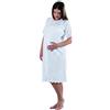 Premamy - Camicia da Notte per Premaman, Modello Estivo in Cotone Jersey, Aperto Davanti per Allattamento, Pre-Post Parto
