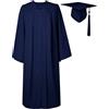 GraduatePro Toga Laurea e Tocco Cappello Uomo Donna Nappa Scuola Superiore Dottorato Cerimonia Universitaria Marina Militare 51=M