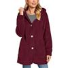 Cocila Giubbotti Caldi Black Friday Giacca Donna Autunno Cappotto Rosso Con Cappuccio Cardigan Con Cappuccio Donna Stola Con Maniche Donna Cerimonia Giacca Corta Pelle Blu Gilet Donna Maroni Black Friday