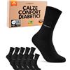 sockenkauf24 10 Paia Calze Confort Diabetici senza Elastico Uomo Donna Cotone senza Cucitura
