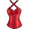 WLFFW Corsetti Donna Eleganti Corpetti Gotici Top a Bustino XL Rosso