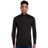 LAPASA Maglia Termica da Uomo con Collo Alto Finto in Micropile - Abbigliamento Termico Traspirante Maniche Lunghe Fodera in Pile Strato Base M102/M123/M132 Nero (Leggero) M