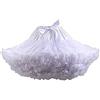 Homipooty Sottogonna da Donna con Elastico in Vita, in Tulle, Sottogonna per Feste, Multistrato, per Cosplay, Lunghezza 40 cm, Vita 56-95 cm, Bianco, 56-100 cm