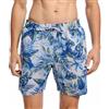 WORK IDEA Costume da bagno da uomo 100% poliestere con asciugatura rapida - Pantaloncini da spiaggia estivi, Viola, L