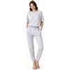 JADEA Tuta donna mezza manica pantalone lungo in cotone 3252