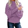 riou Maglione da Donna in Cashmere A Collo Alto in Pura Lana Lavorata A Maglia per Invernali Girocollo Pullover Donna Maglioni Eleganti Maglioni Lunghi Maglione a Trecce con Collo Arrotondato