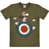 Logoshirt® Peanuts I Snoopy I Pilota I Target I Maglietta I T-Shirt Stampate I Donna e Uomo I Verde I Design Originale su Licenza I Taglia XL