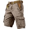 Generico Pantaloncini Uomo Cargo Lavoro Trekking Sportivi Traspiranti Casual Slim Fit Estivi Classici Disponibili in Taglie Forti Mare Campeggio Leggero Multi Tasche Beach