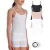 Risalti Canotta Bambina Microfibra Spalla Stretta 3 Pz - Canottiera Bimba Elegante, Caraco Senza Cuciture ed Etichette, Top Intimo più Morbido delle Canottiere Bimba Cotone - Made in Italy