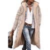 Edelaura Cappotto Lungo Invernale per Donna in Piuma Tinto Unito Antivento e in Pile Elegante con Maniche Lunghe e Tasche Parka Reversibile Caldo e Spesso per Il Tempo Libero