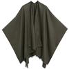 MELIFLUOS DESIGNED IN SPAIN Poncho da donna con collo a scialle e mantello ruana con cardigan maglione aperto sul davanti per l'autunno inverno (PC03-10)