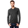 Vincenzo Boretti Maglione-Pullover Elegante da Uomo, Disegno Classico, Collo-a V a Costine, Manica-Lunga, Aderente/Slim-Fit, Caldo - Ideal per Inverno, Autunno, Mezza Stagione Antracite S