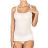 EGI Canotta Donna Costine Spallina Sottile Micro Lana (S/M, Bianco Lana)