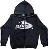 Vagbalena Uomo Y2K Cerniera con Cappuccio Pullover Stella Giacca con Cappuccio Unisex con Cappuccio Street Fashion Cerniera Giacca Sportiva Stile Varsity (Nero,M)