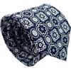 CARACCIOLO Cravatta Elegante in Seta Stile Classico Sartoria napoletana (MOSAICO BLU NOTTE)