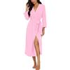 PrinStory Accappatoio da Donna Leggero con Maniche a 3/4, con Scollo a V, Kimono