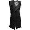 Eauptffy Tunica medievale da uomo Ailrik con coulisse, costume da cosplay vintage, scollo rotondo, armatura in pelle, arciere per uomo LARP camicia vichinga senza maniche per carnevale Halloween, O