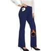 Desol Pantaloni da lavoro da donna foderati in pile per l'inverno, impermeabili, termici, con 4 tasche, pantaloni per il freddo
