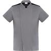 GIBLOR'S - Giacca Thiago Uomo per Chef, Cuoco, in Cotone Elasticizzato, Collo Coreano, disponibile in diversi colori (Grigio Chiaro XL)