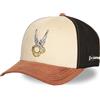 Capslab Asterix Cappellino semi-curvo da baseball, da donna/uomo, con visiera primavera-estate, autunno, inverno, primavera, estate, autunno, inverno, beige nero, Taglia unica