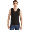 scosao Canottiera Calda Uomo Intima Termica Riscaldata Invernale Top a Canotta in Pile Biancheria Senza Maniche per Sci Palestra Ciclismo Calcio Corsa Running (Black, L)