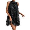 Cocila Vestiti Eleganti Donna Invernali Vestiti Cotone Donna Estivo Lunghi Vestito Cotone Svasato Abiti Corti Eleganti Vestiti da Damigelle Colore Ottanio Vestito Donna Rosa Cipria