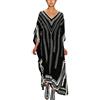 YOUKD Abito Estivo da Donna Lungo Caftano Maxi Bohemien Copricostume da Spiaggia Bikini Robe Loungewear Taglia Unica