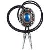 Tochispa cravatta bolo per uomo, fatto a mano western cowboy lega mix naturale pelle Bolo Tie