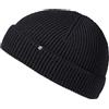 Enter the Complex® Fisherman Beanie, Berretto Uomo e Donna, 100% Lana Merino, a Due Strati, Nero, Taglia Unica